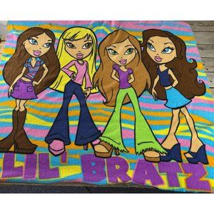 Vintage Lil Bratz Fleece Kids Throw Blanket Multicolor Zebra 38 X 45